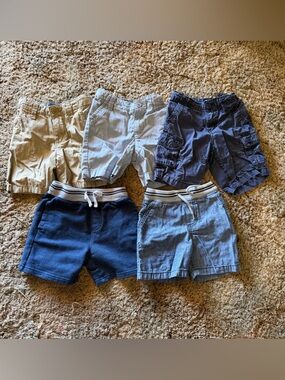 OshKosh B'gosh Boys Mixed Shorts Pack - Navy, Khaki, Light Blue, Orange